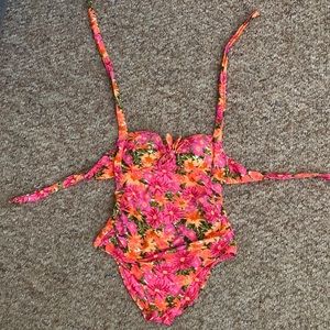 Mumu Mermaid one piece with a tie back halter swim suit